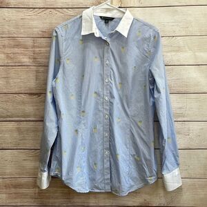 BROOKS BROTHERS BUTTON FRONT SHIRT IN PINEAPPLE PRINT‎